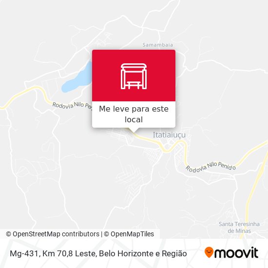 Mg-431, Km 70,8 Leste mapa