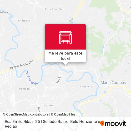 Rua Emilo Ribas, 25 | Sentido Bairro mapa