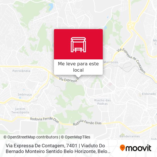 Via Expressa De Contagem, 7401 | Viaduto Do Bernado Monteiro Sentido Belo Horizonte mapa