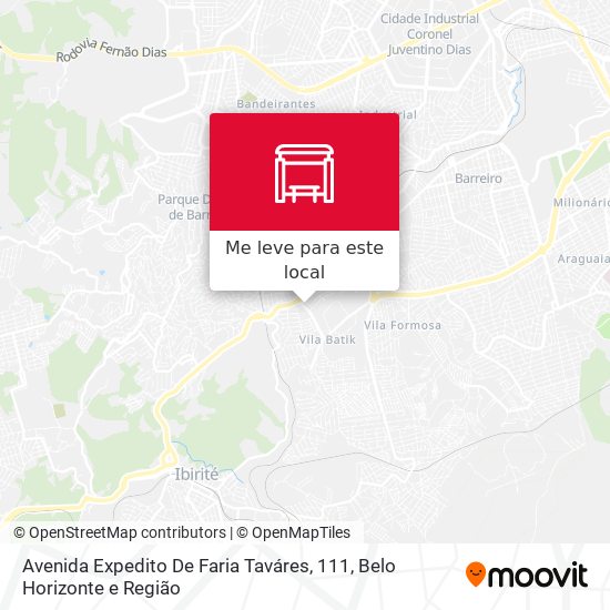 Avenida Expedito De Faria Taváres, 111 mapa