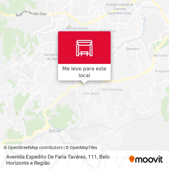 Avenida Expedito De Faria Taváres, 111 mapa