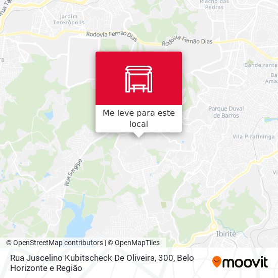 Rua Juscelino Kubitscheck De Oliveira, 300 mapa