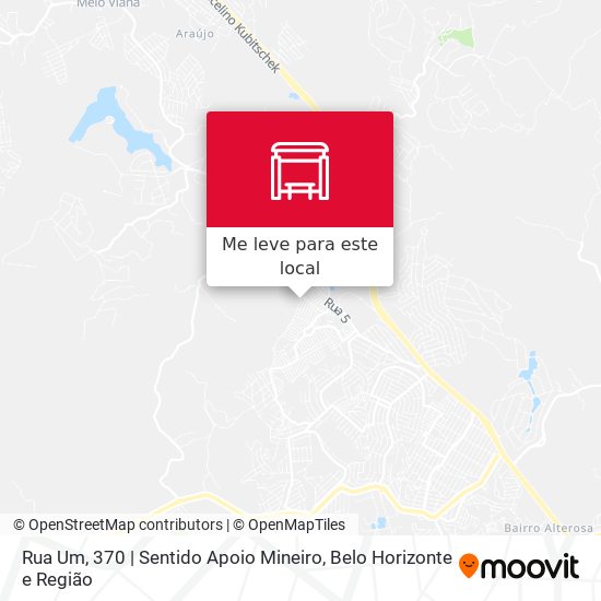 Rua Um, 370 | Sentido Apoio Mineiro mapa