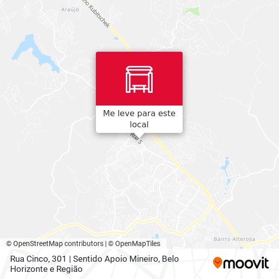 Rua Cinco, 301 | Sentido Apoio Mineiro mapa