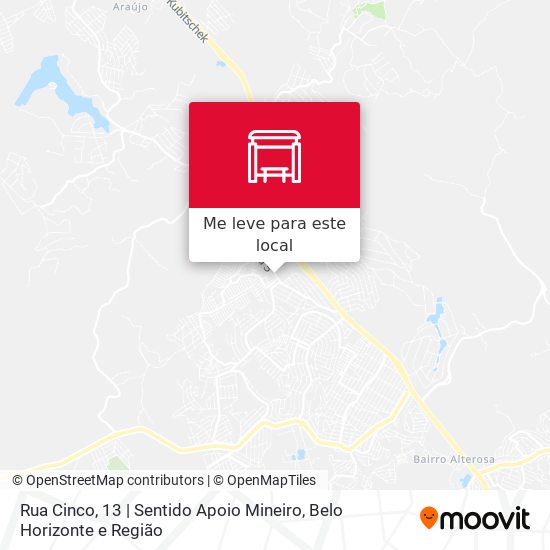 Rua Cinco, 13 | Sentido Apoio Mineiro mapa