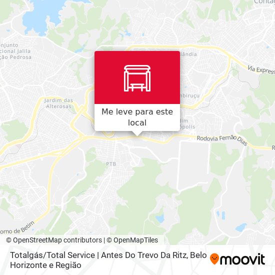 Totalgás / Total Service | Antes Do Trevo Da Ritz mapa