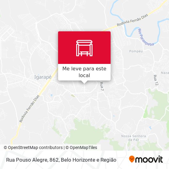 Rua Pouso Alegre, 862 mapa