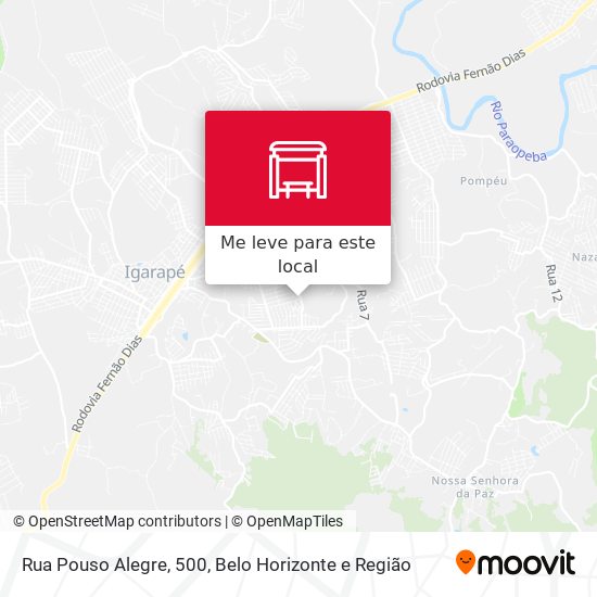 Rua Pouso Alegre, 500 mapa