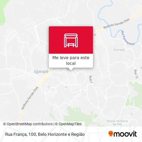 Rua França, 100 mapa