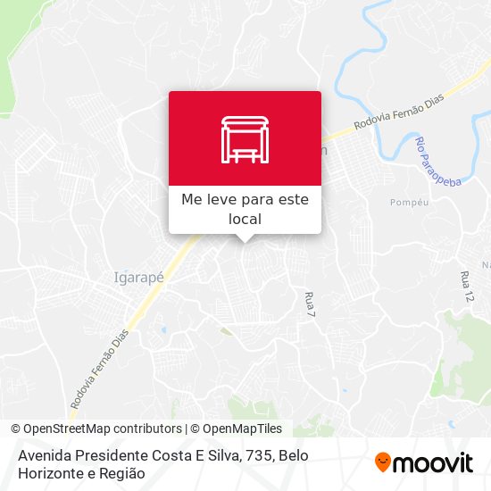 Avenida Presidente Costa E Silva, 735 mapa