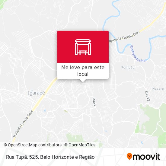 Rua Tupã, 525 mapa