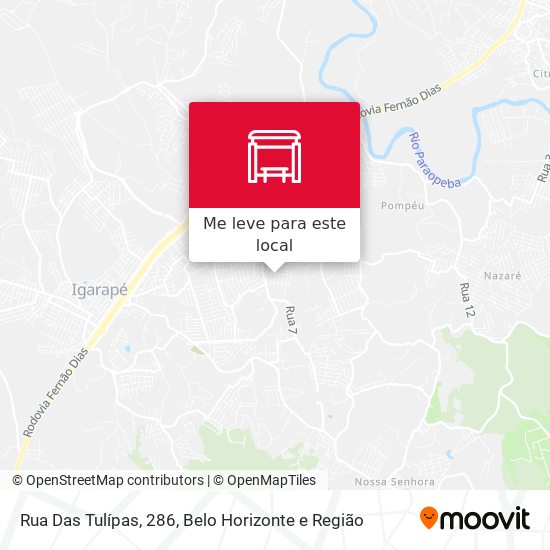 Rua Das Tulípas, 286 mapa