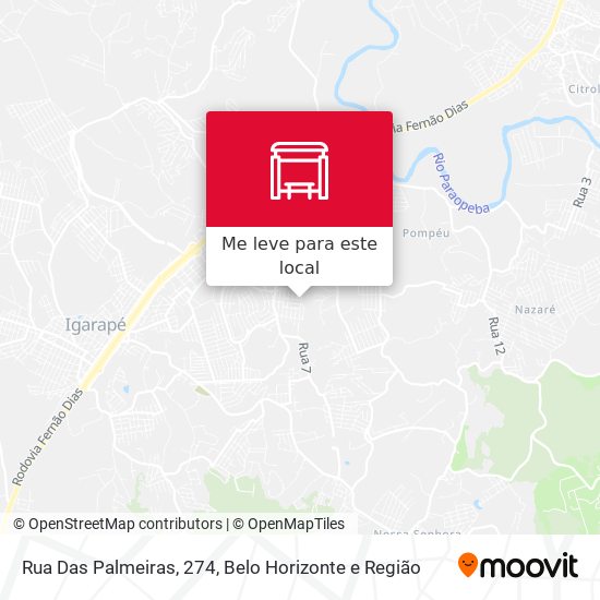 Rua Das Palmeiras, 274 mapa