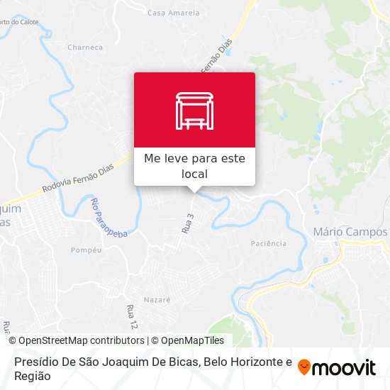 Presídio De São Joaquim De Bicas mapa