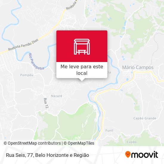 Rua Seis, 77 mapa