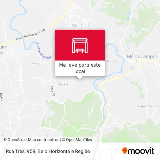 Rua Três, 959 mapa