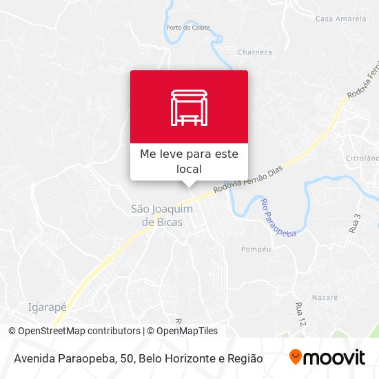 Avenida Paraopeba, 50 mapa
