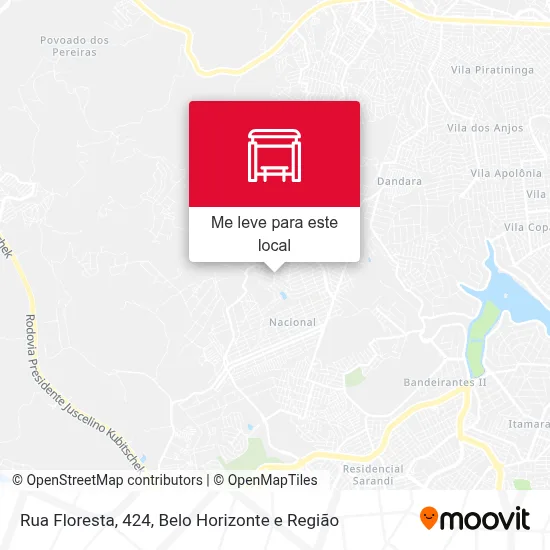 Rua Floresta, 424 mapa