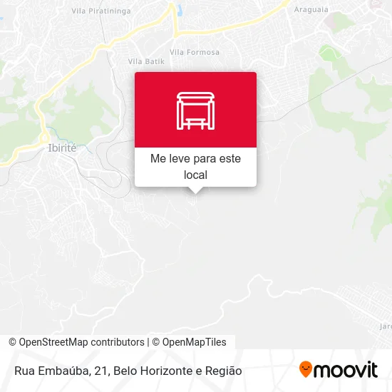 Rua Embaúba, 21 mapa