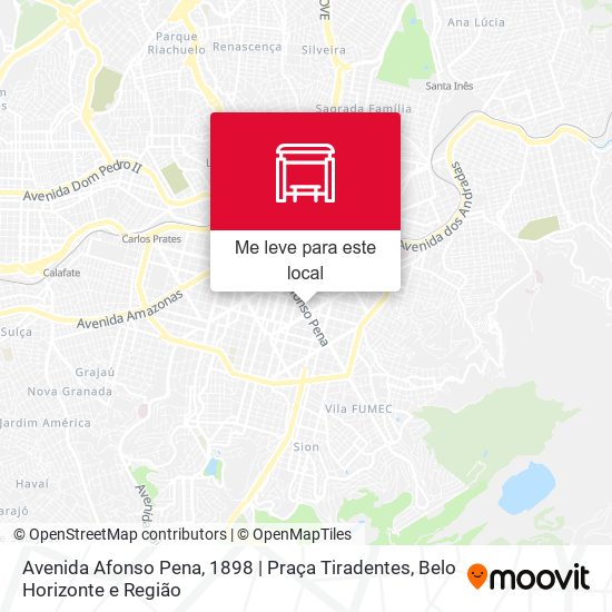 Avenida Afonso Pena, 1898 | Praça Tiradentes mapa