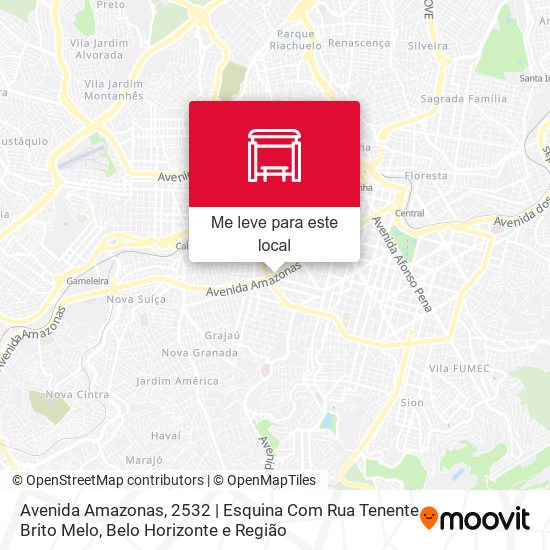 Avenida Amazonas, 2532 | Esquina Com Rua Tenente Brito Melo mapa