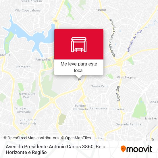 Avenida Presidente Antonio Carlos 3860 mapa