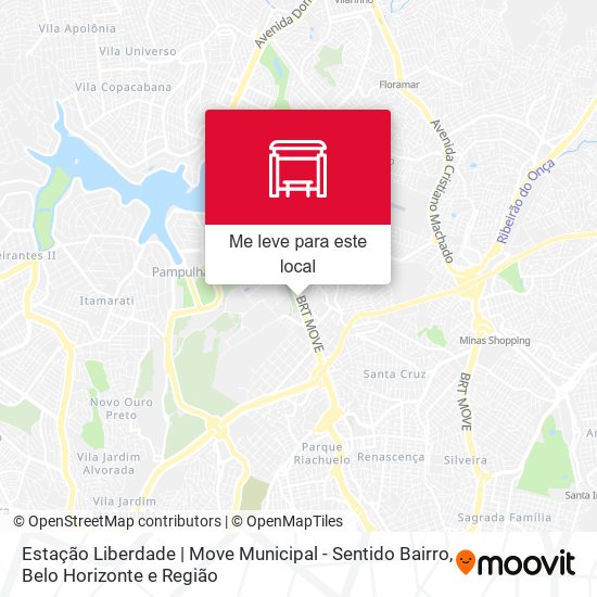Estação Liberdade | Move Municipal - Sentido Bairro mapa