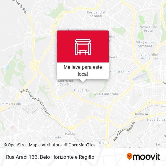 Rua Araci 133 mapa