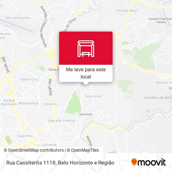 Rua Cassiterita 1118 mapa