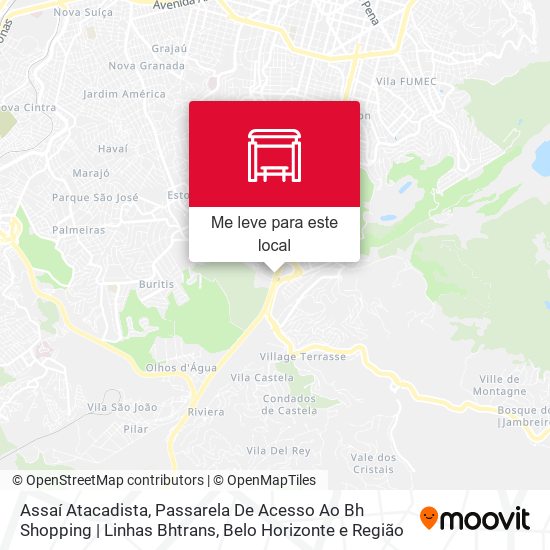 Assaí Atacadista, Passarela De Acesso Ao Bh Shopping | Linhas Bhtrans mapa