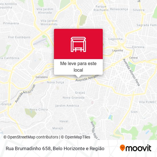 Rua Brumadinho 658 mapa
