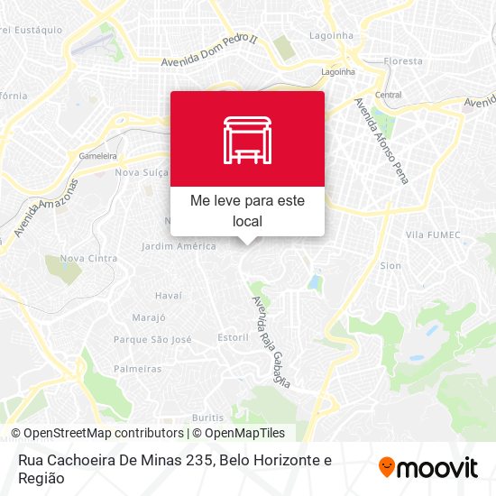 Rua Cachoeira De Minas 235 mapa