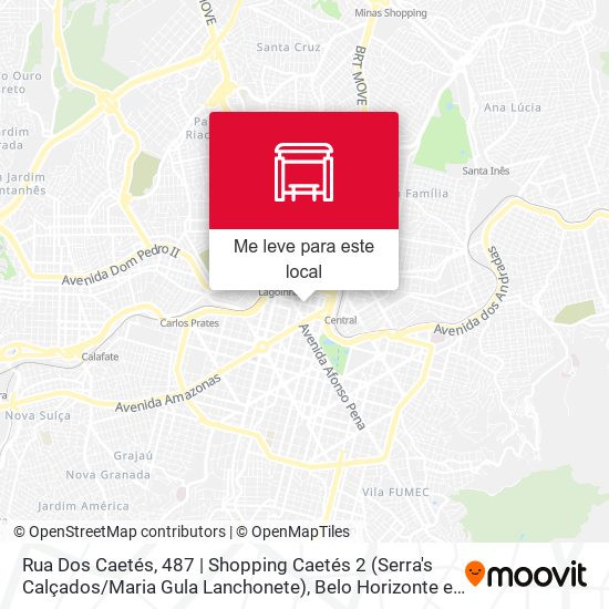 Rua Dos Caetés, 487 | Shopping Caetés 2 (Serra's Calçados / Maria Gula Lanchonete) mapa