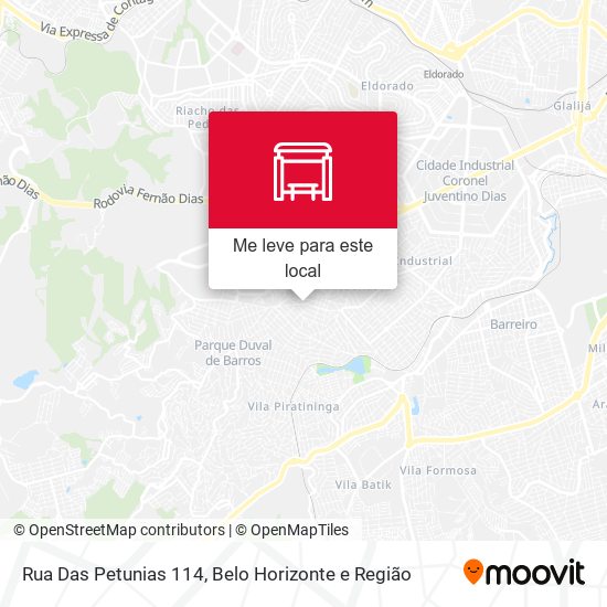 Rua Das Petunias 114 mapa