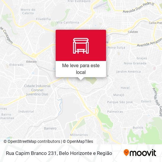 Rua Capim Branco 231 mapa