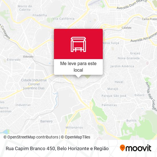 Rua Capim Branco 450 mapa