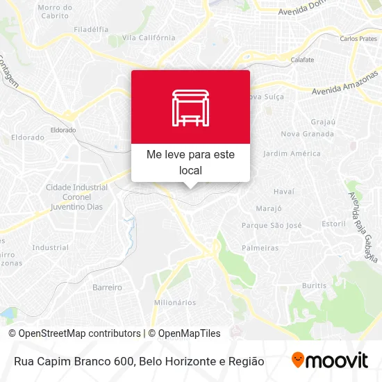 Rua Capim Branco 600 mapa