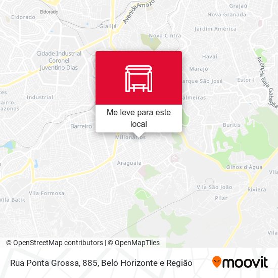 Rua Ponta Grossa, 885 mapa