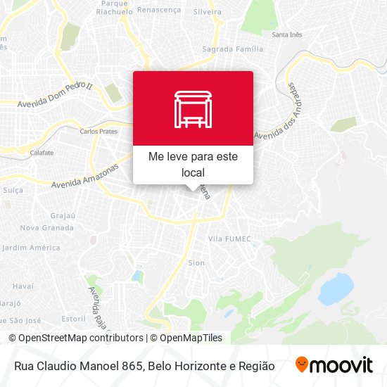 Rua Claudio Manoel 865 mapa