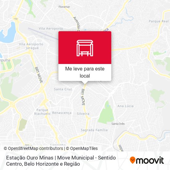 Estação Ouro Minas | Move Municipal - Sentido Centro mapa