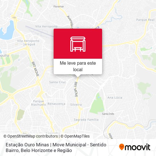 Estação Ouro Minas | Move Municipal - Sentido Bairro mapa