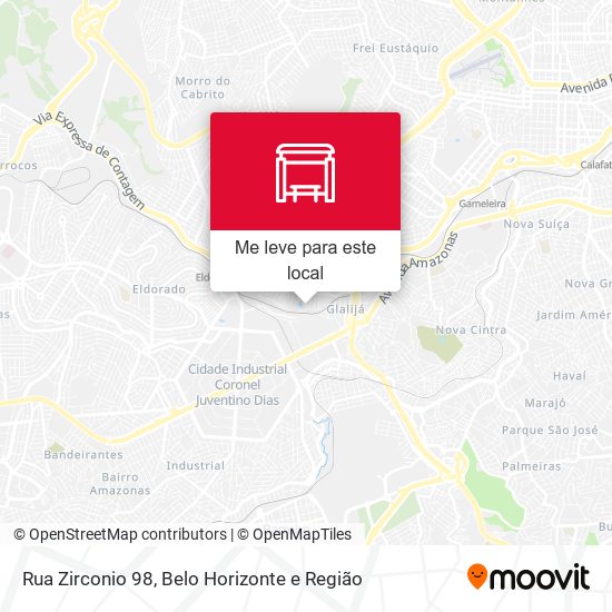 Rua Zirconio 98 mapa