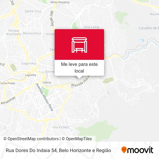 Rua Dores Do Indaia 54 mapa