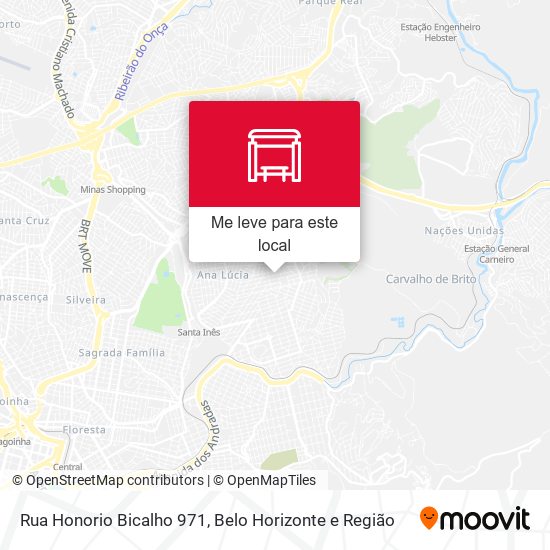 Rua Honorio Bicalho 971 mapa