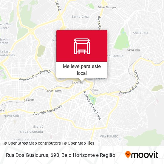 Rua Dos Guaicurus, 690 mapa
