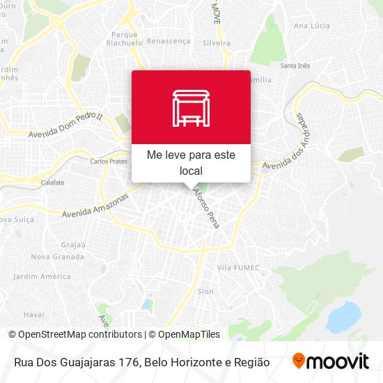 Rua Dos Guajajaras 176 mapa