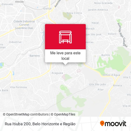 Rua Itiuba 200 mapa