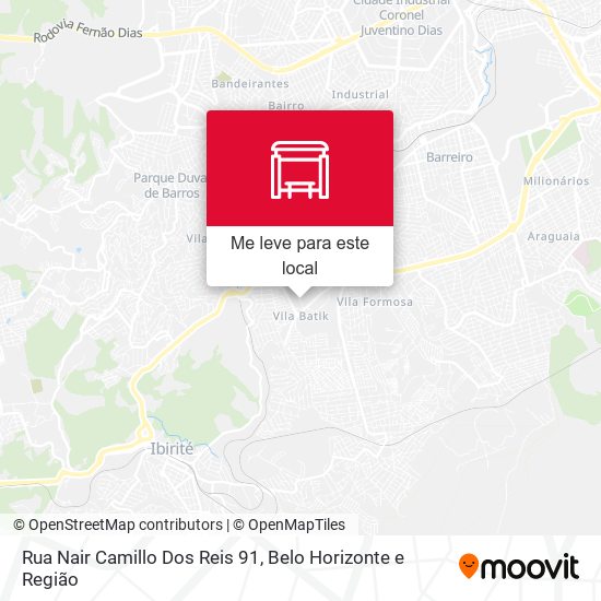 Rua Nair Camillo Dos Reis 91 mapa