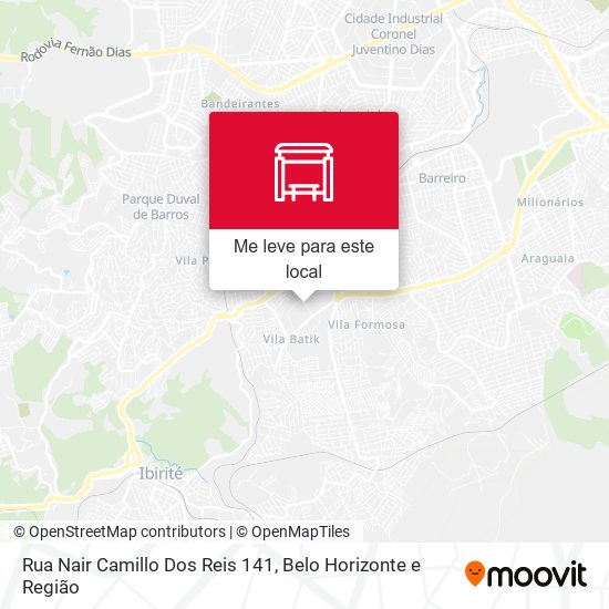 Rua Nair Camillo Dos Reis 141 mapa