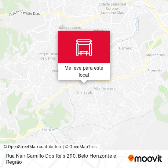 Rua Nair Camillo Dos Reis 290 mapa